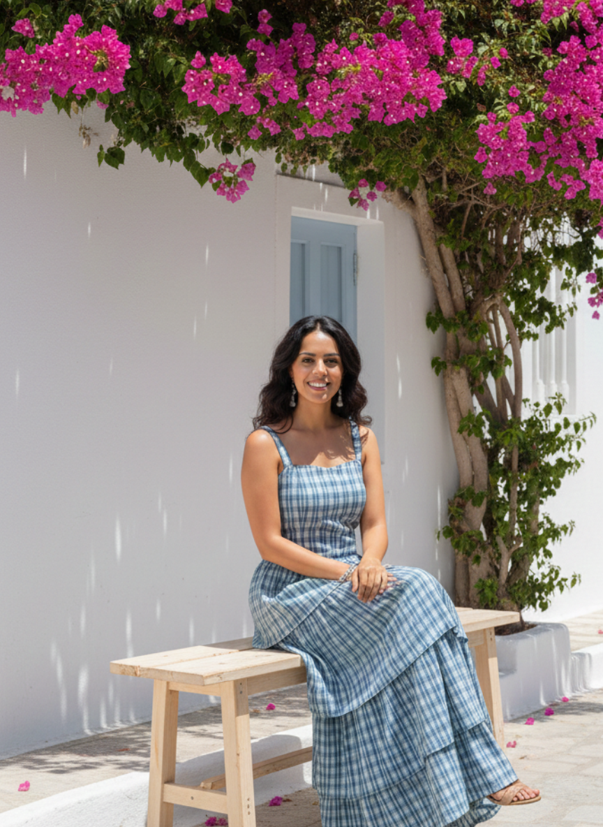 Roma Dress Blue