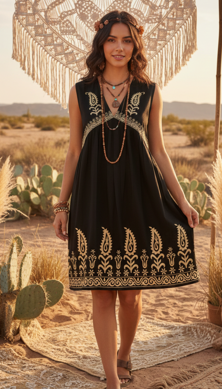 Noire Poplin Dress