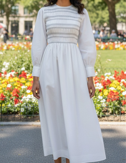 Noura Dress White Pack of 3 (1S-1M-1L)