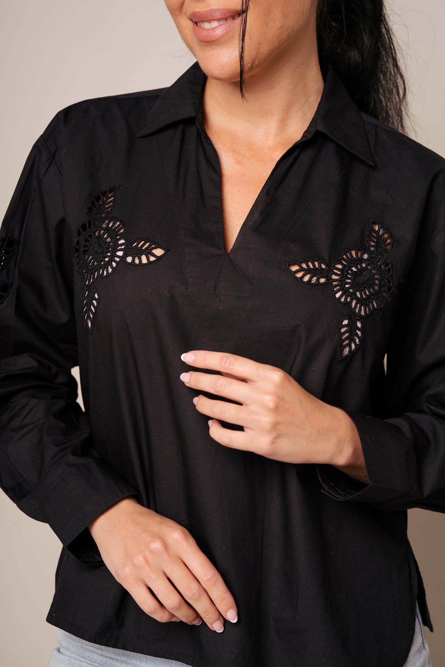 Classic Blouse - Negro - Pack of 3 (1S-1M-1L)