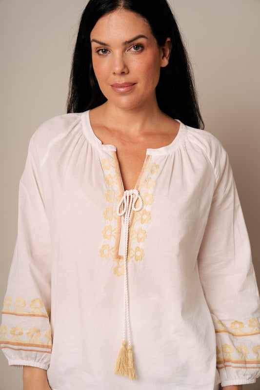 Penny Blouse - White - Pack of 3 (1S-1M-1L)