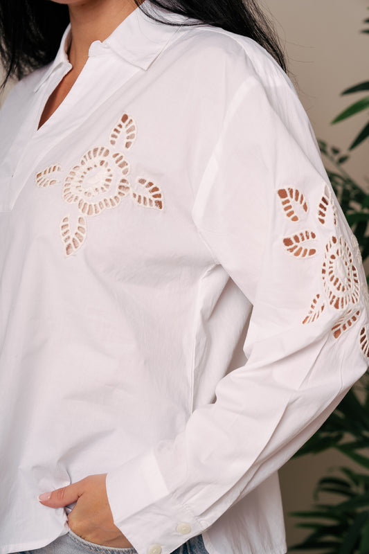 Classic Blouse - Blanco - Pack of 3 (1S-1M-1L)