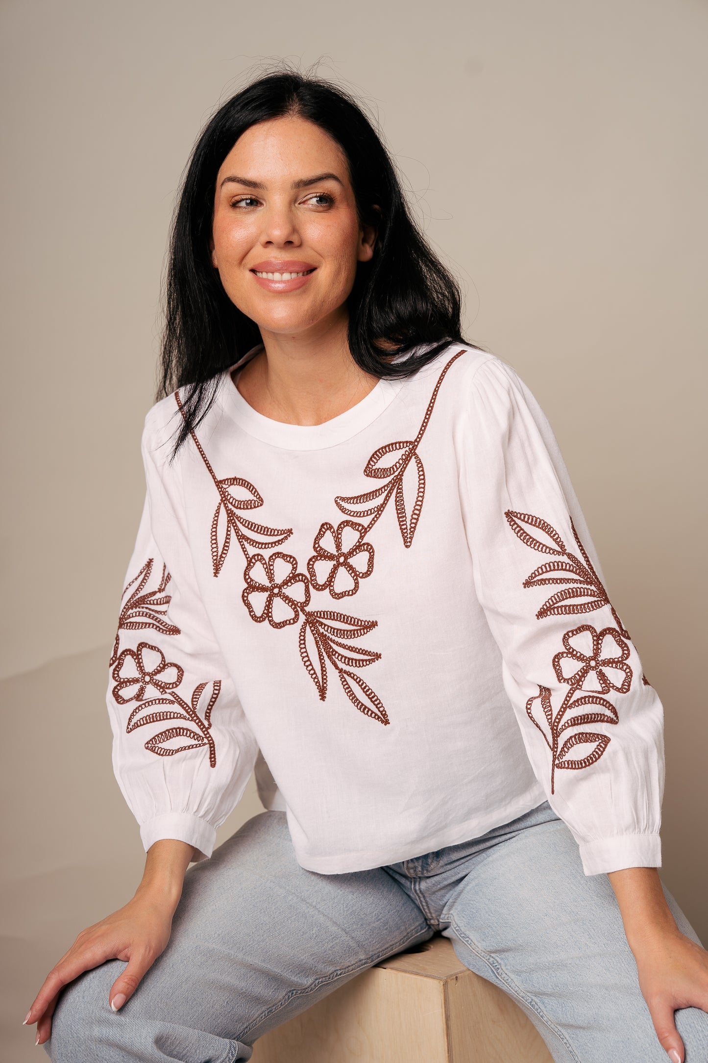 Moss Blouse - White - Pack of 3 (1S-1M-1L)