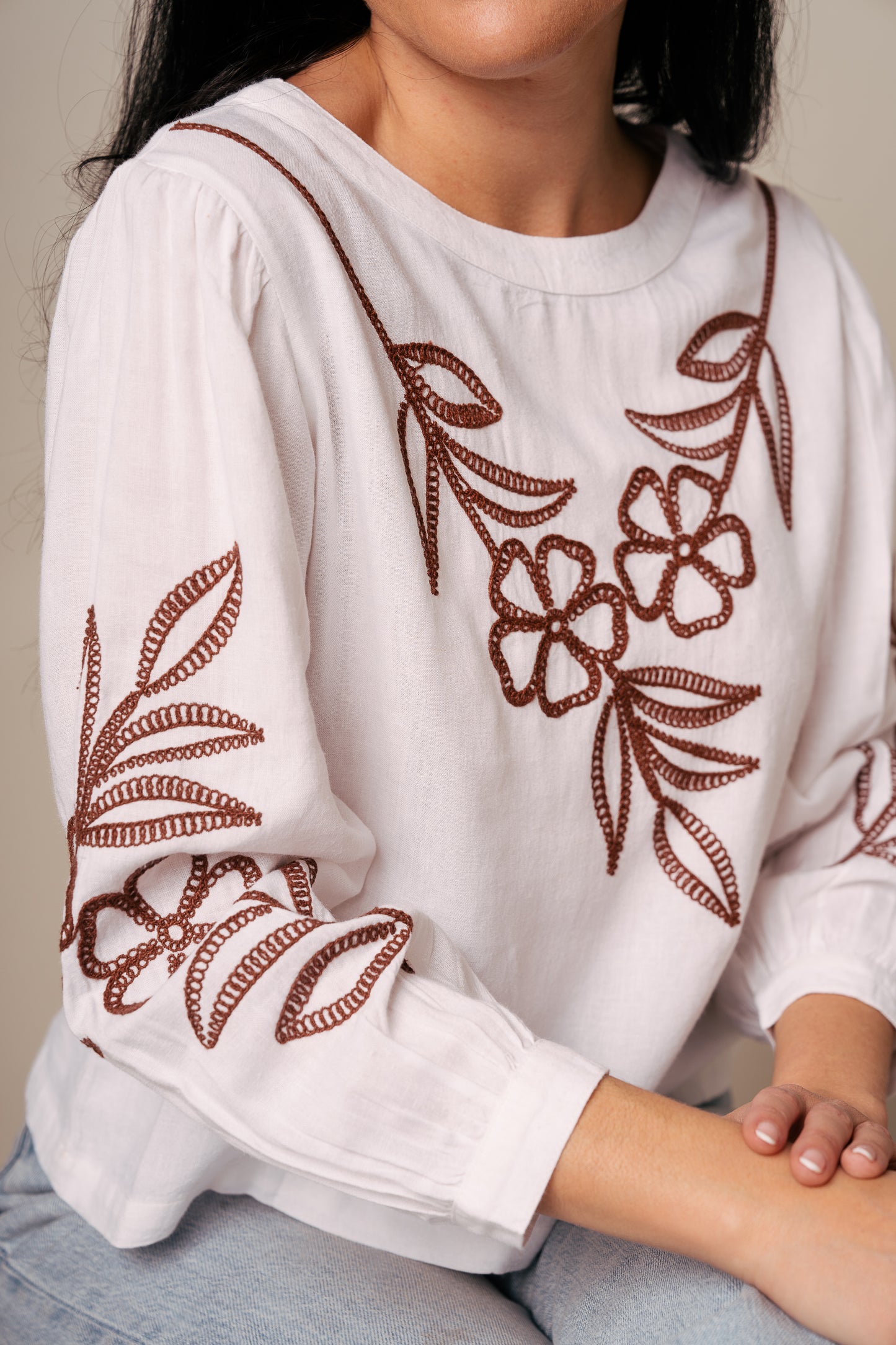 Moss Blouse - White - Pack of 3 (1S-1M-1L)