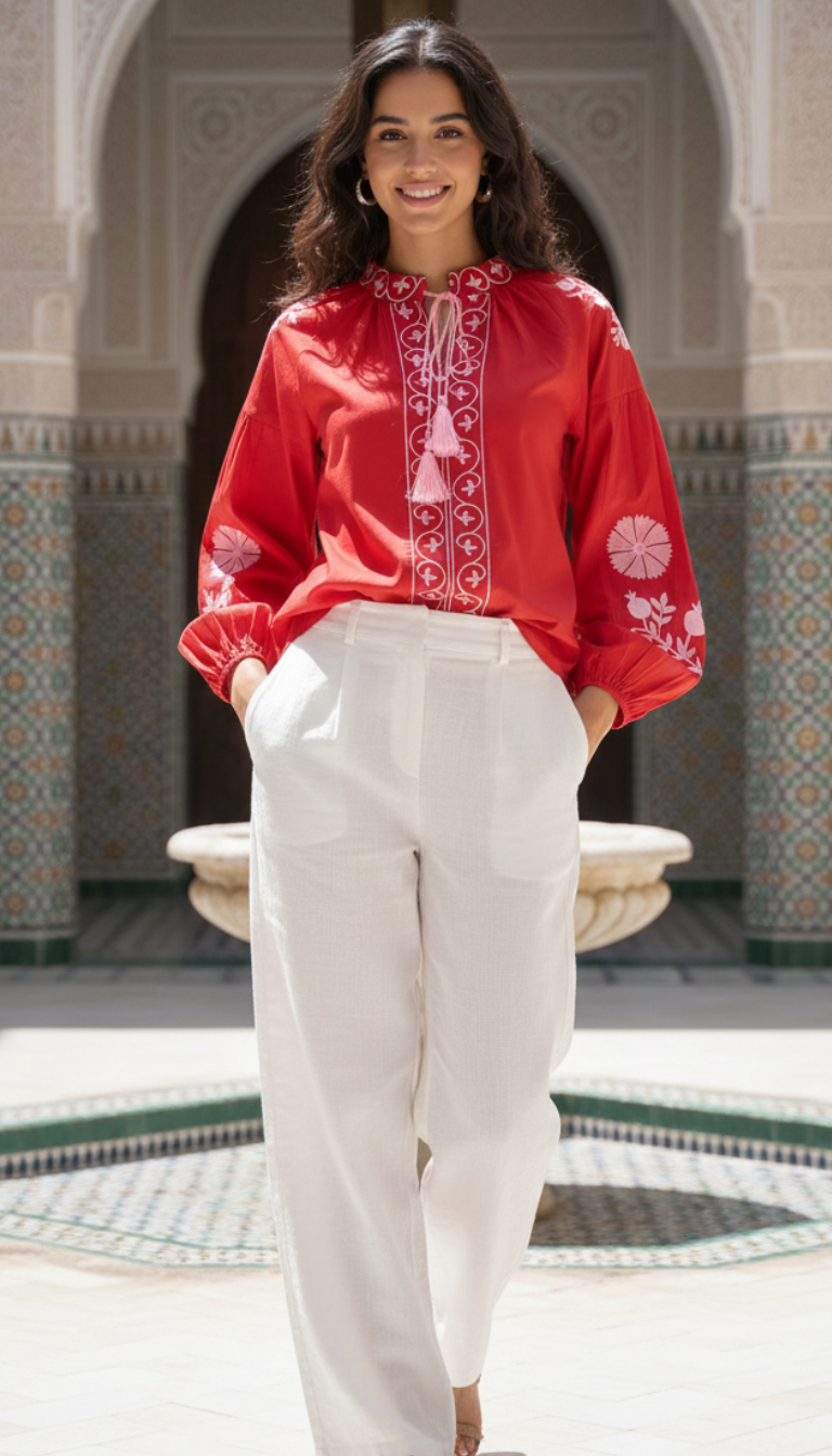 Rosa Roja Blouse – Pack of 2 (1 S/M – 1 L/XL)